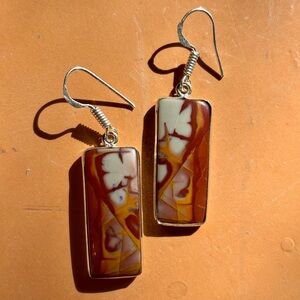 Sterling Silver Maligano Jasper Earrings – Unique Mosaic Crystal